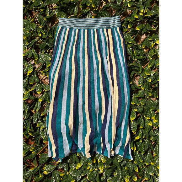 Express Blue White Striped Midi Skirt Size Small NWT - Picture 3 of 5